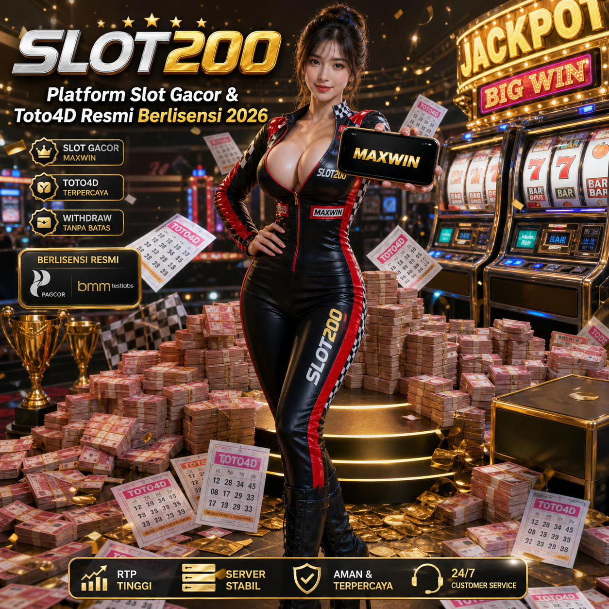SLOT200: Platform Slot Gacor & Toto4D Resmi Berlisensi 2026